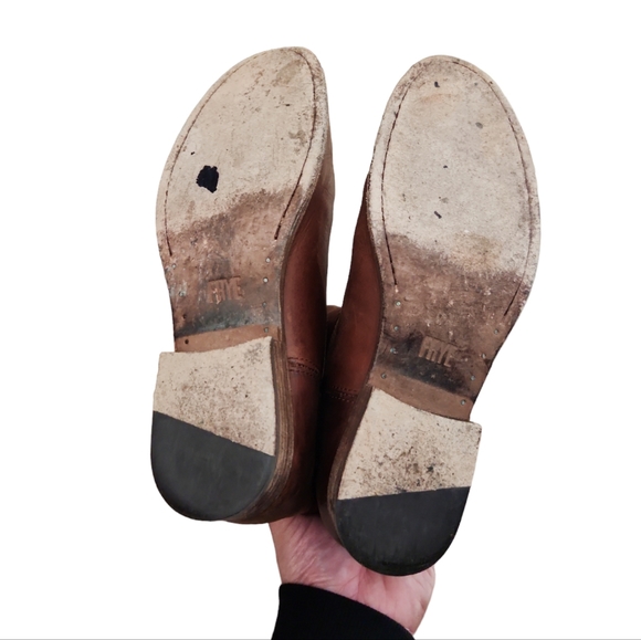 Frye Melissa Button 2 Equestrian-Inspired Tall Boots SZ 8 B Cognac Made in Mexic - Picture 10 of 16